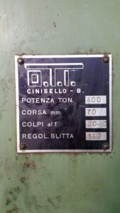 熱間鍛造プレス OTI 400 MT - 400 トン (写真 3)