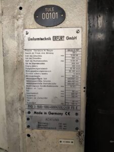 プレス機 Erfurt PYD 3-1500+1000/4500X2500/2400 FS E - 1500 トン (写真 10)