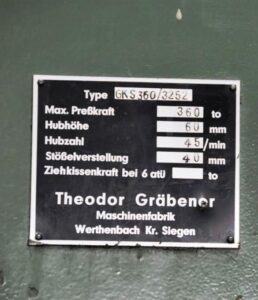 ナックルジョイントプレス Grabener GK 360 - 360 トン (写真 4)