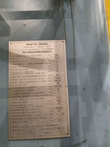 プレス機 Rovetta S4-6300/5000x2630/E - 630 トン (写真 13)